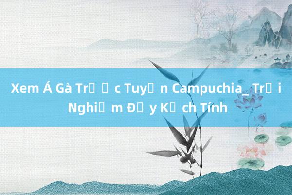 Xem Á Gà Trước Tuyến Campuchia_ Trải Nghiệm Đầy Kịch Tính